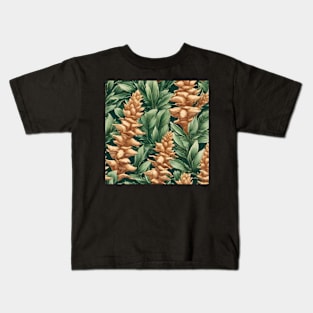 Tropical Flowers Ginger Kids T-Shirt